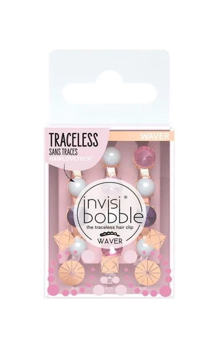 Заколка для волос гламурная Invisibobble Waver British Royal To Bead 3 шт.