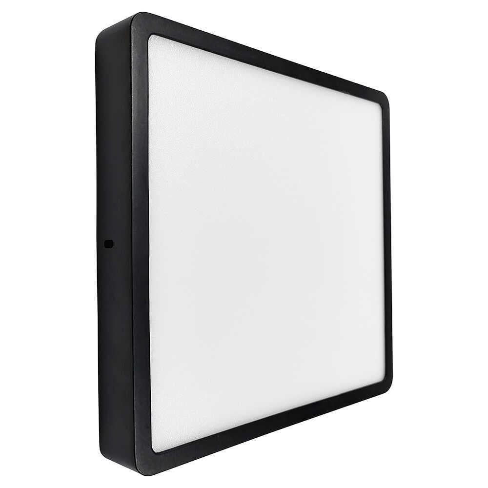 LED-свiтильник Violux ДББ RODOS Квадрат 18W 5000K IP20 Чорний (330351)