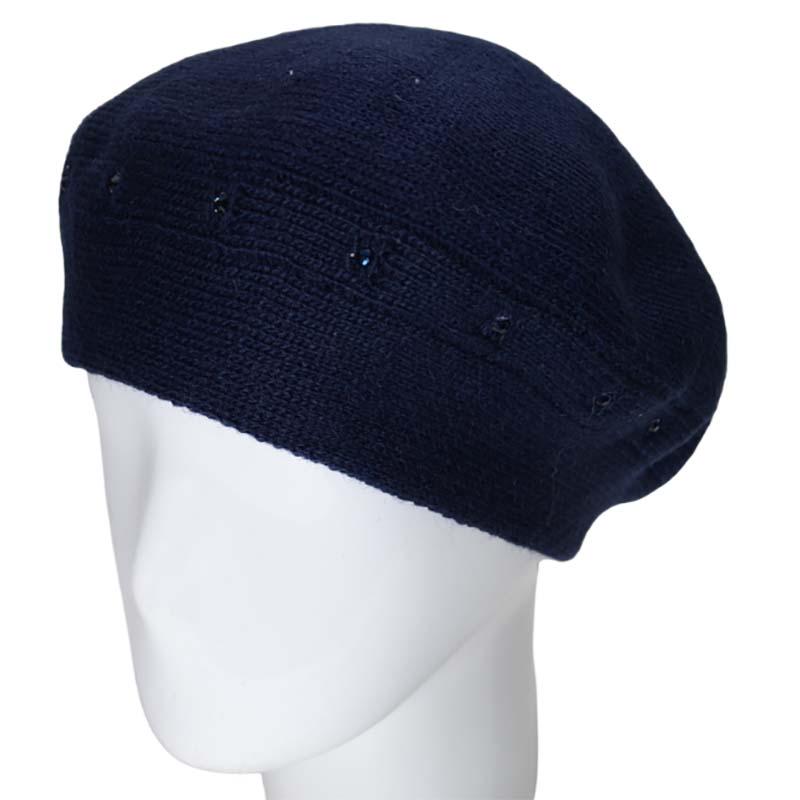 Берет женский Lirus Лорен двойной полушерстяной Синий (119049)