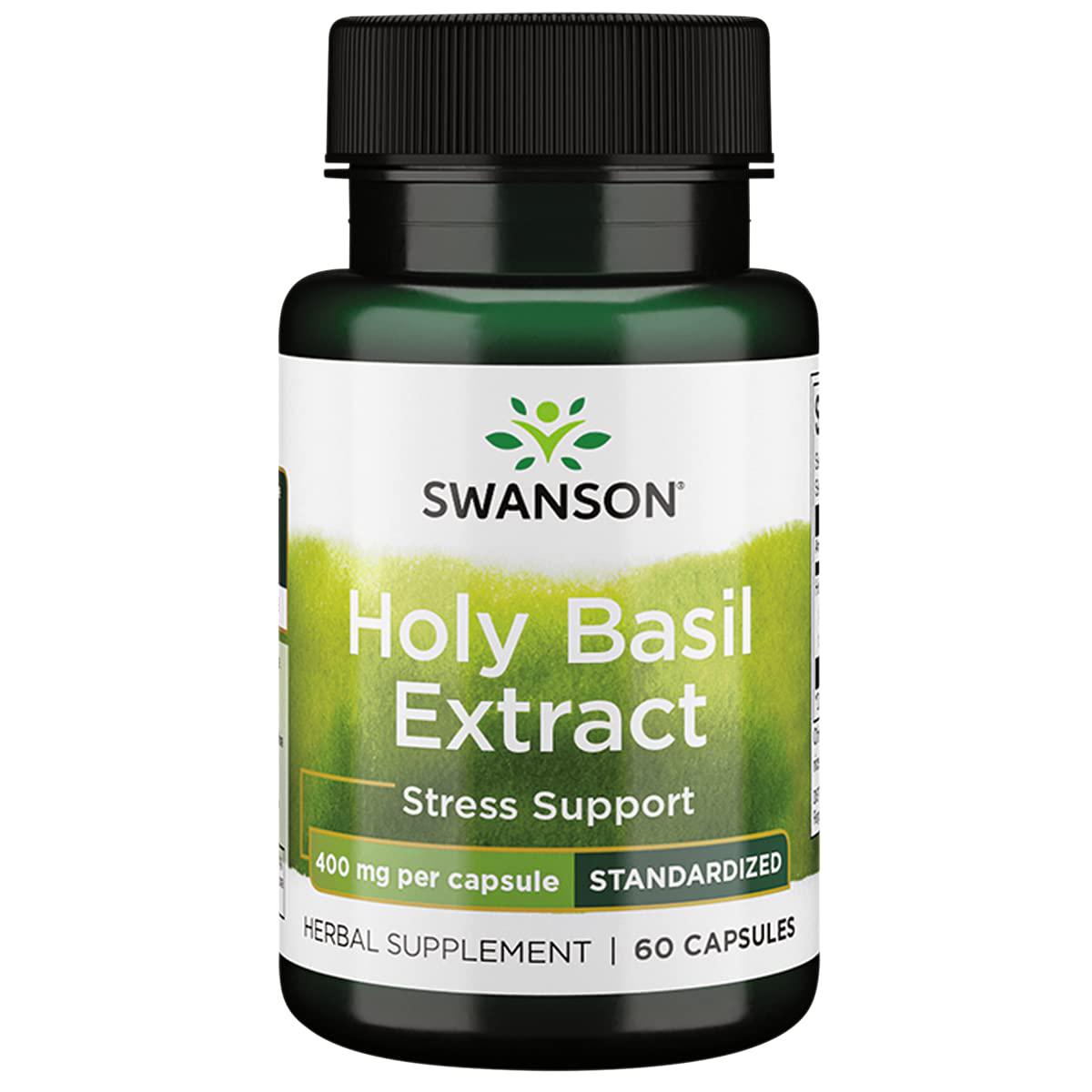 Экстракт базилика Swanson Holy Basil Extract 400 mg 60 veggie capsules