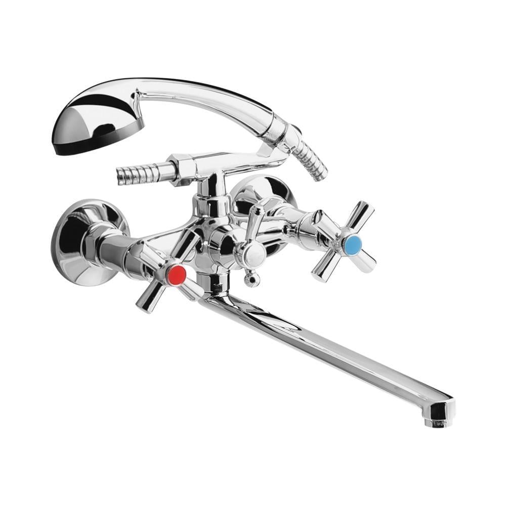 Смеситель для ванны с длинным поворотным изливом с лейкой для душа WAL PRO2-B422 Смеситель для ванны с длинным поворотным изливом с лейкой для душа WAL PRO2-B422