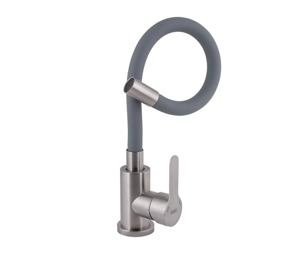 Змішувач для кухні гнучкий Continent GRO i15 Сірий (28613716) - фото 1