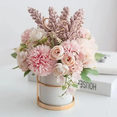 Композиция искусственных цветов в вазоне C00576-2 Розовый - фото 4 Композиция искусственных цветов в вазоне C00576-2 Розовый - фото 4