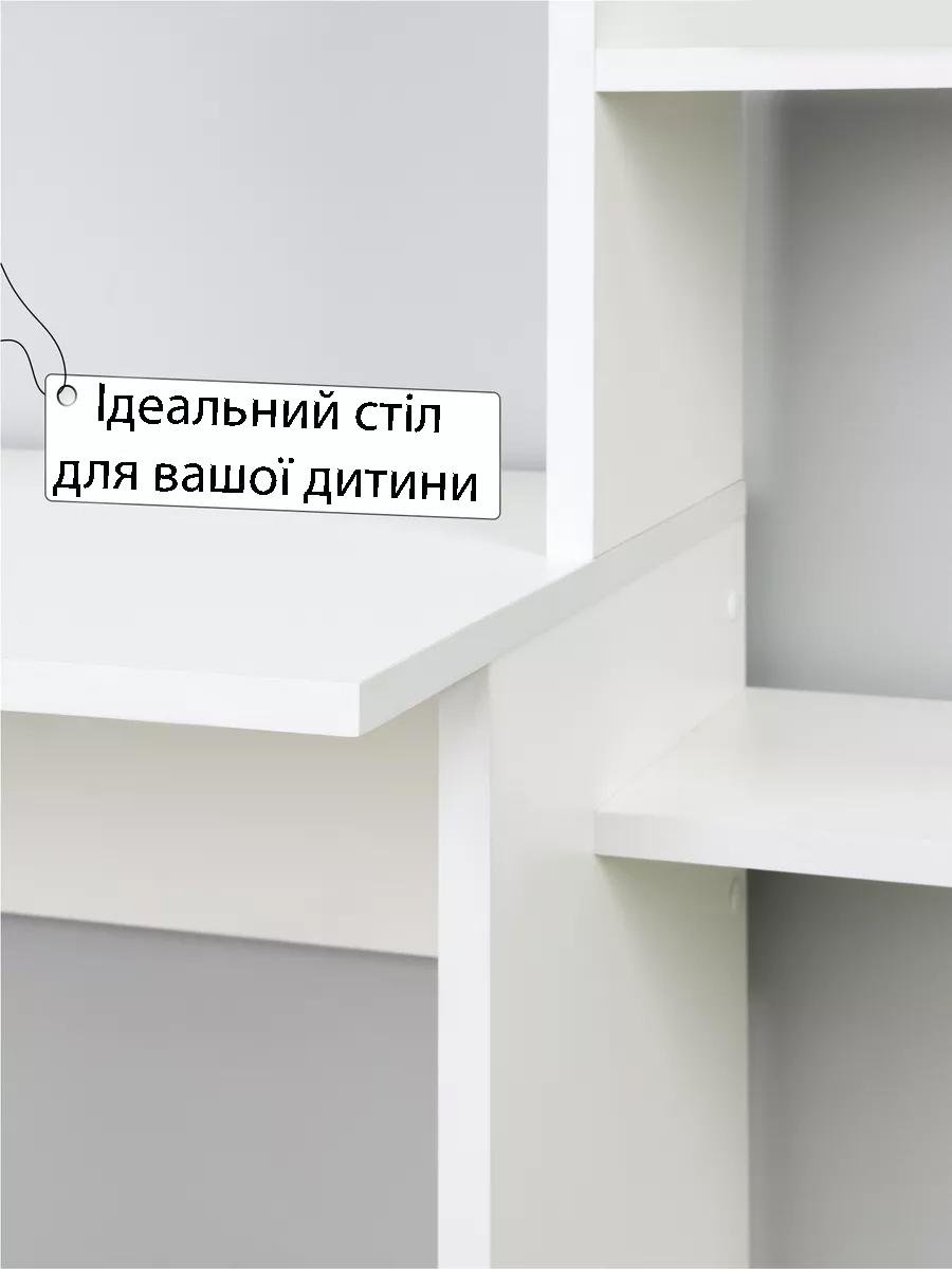 Стіл комп'ютерний Klick-System 2в1 стіл-стелаж СЛ-79 Білий (СЛ-79-Бл) - фото 3