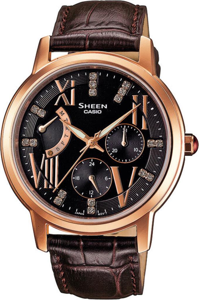 Наручные часы женские Casio Sheen SHE-3024GL-5A Casio Collection со стальным корпусом Черный (3099892543)