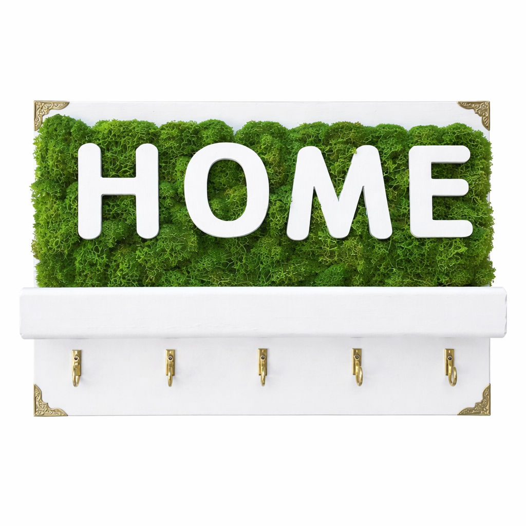 Ключница настенная деревянная и стабилизированный мох Nature Moss (5466499)