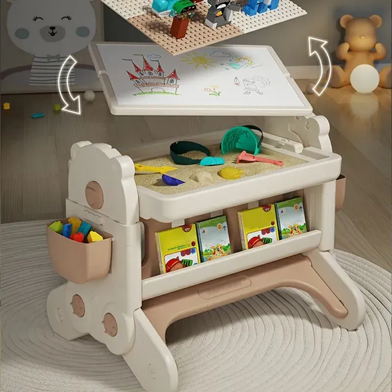 Дитячий столик для творчості Lumpurini Olimpia зі стільчиком 7в1 від 1 до 5 років (YYD436) - фото 8