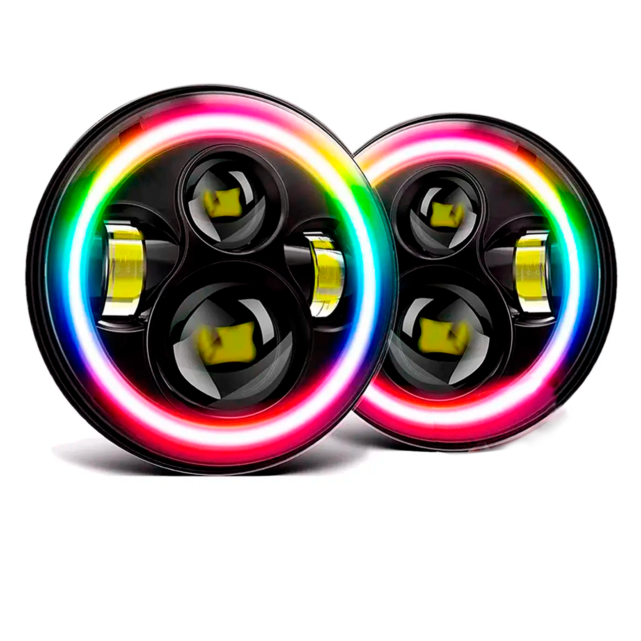 Автомобильная фара LED RGB 75 Вт 75 Вт 7" Нива/УАЗ/ВАЗ/2101/2121/FJ Cruiser Мото (2423382505)