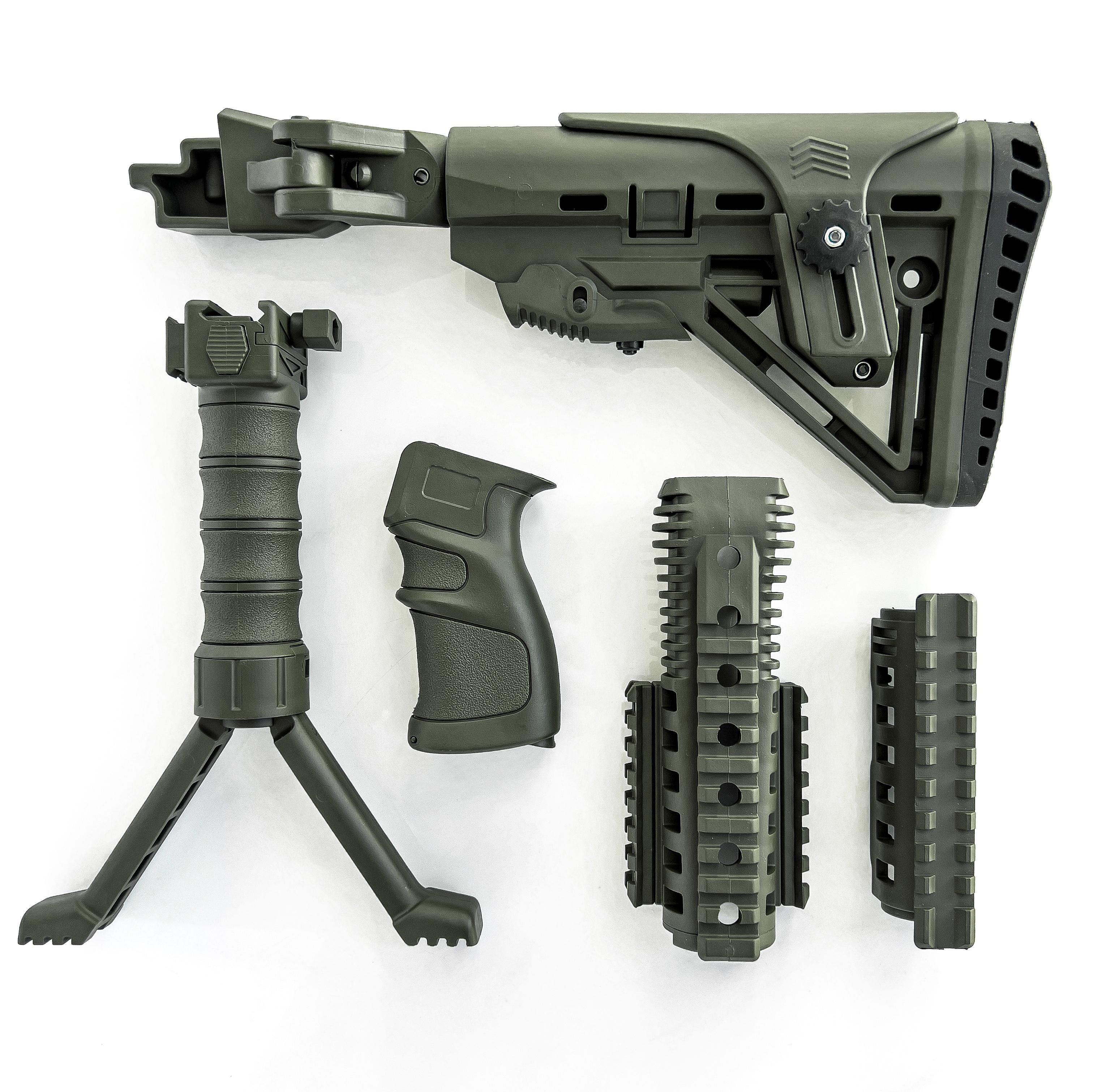 Обвес на АК 74/АК 47 тюнинг/пример АК сложный телескопический Оливковый - фото 1 Обвес на АК 74/АК 47 тюнинг/пример АК сложный телескопический Оливковый - фото 1