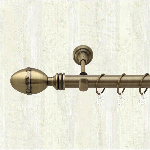 Карниз для штор Orvit Фарже однорядный 25 мм 160 см Антик (000-6586)