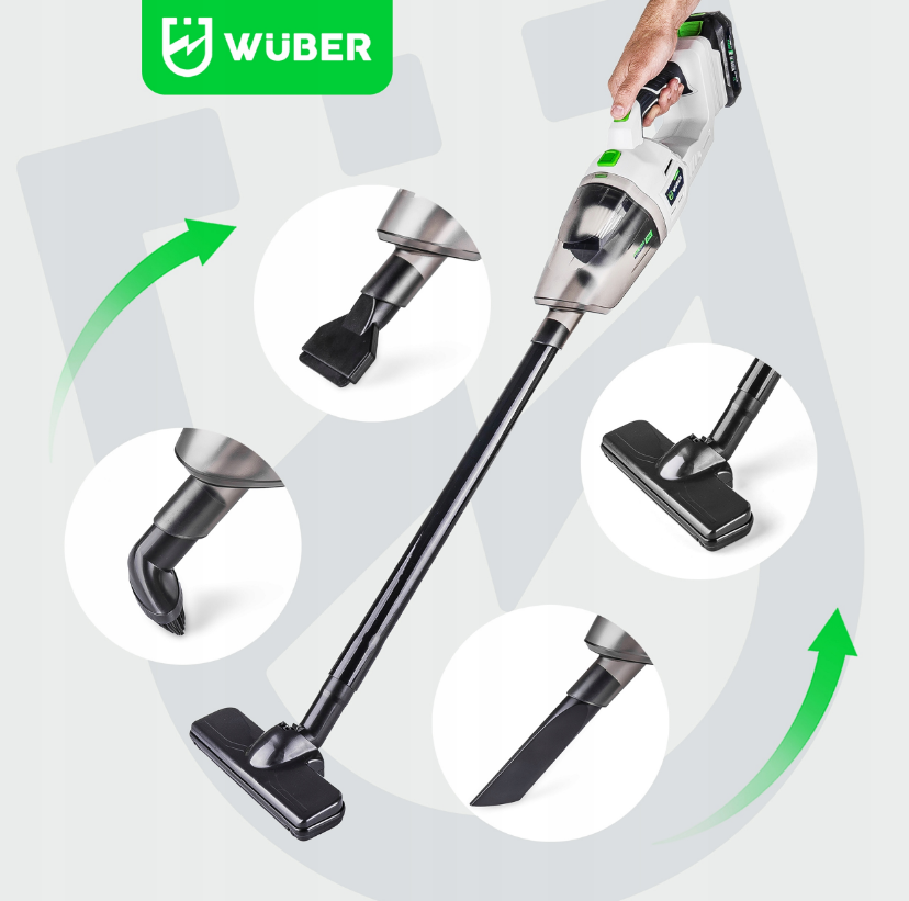 Пилосос акумуляторний ручний Wuber 2в1 120 Вт - фото 5 Пилосос акумуляторний ручний Wuber 2в1 120 Вт - фото 5