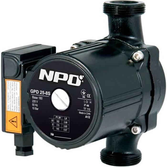 Циркуляционный насос NPO GPD 25-8S-180 гайки 182 Вт