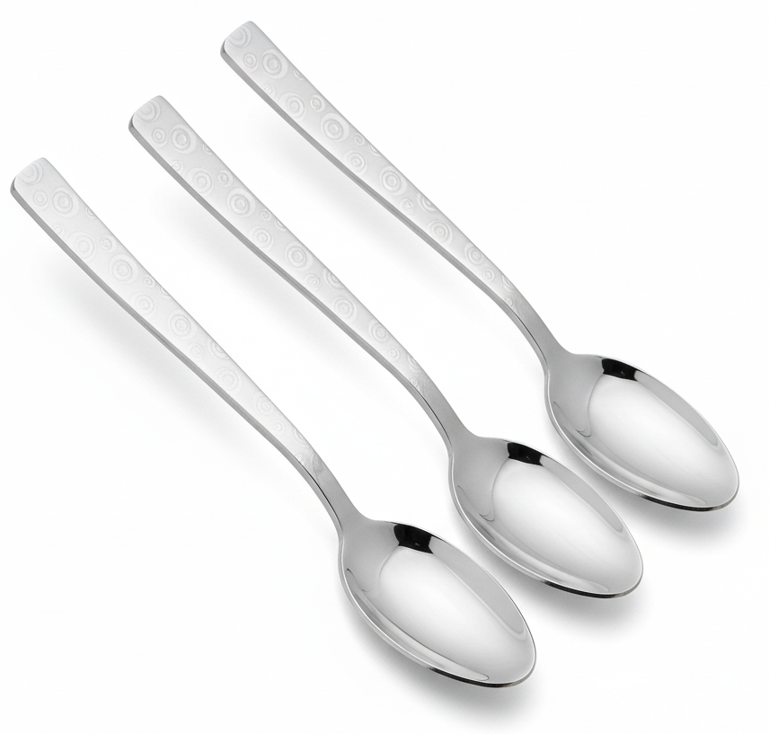 Ложки чайные Bubbles silver из нержавеющей стали 3 шт. (30362)