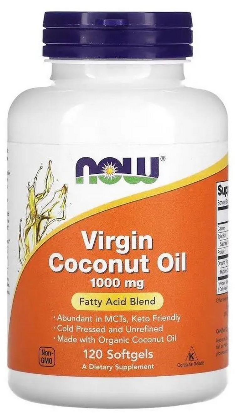 Кокосовое масло NOW Coconut Oil 1000 мг 120 софтгель Кокосовое масло NOW Coconut Oil 1000 мг 120 софтгель