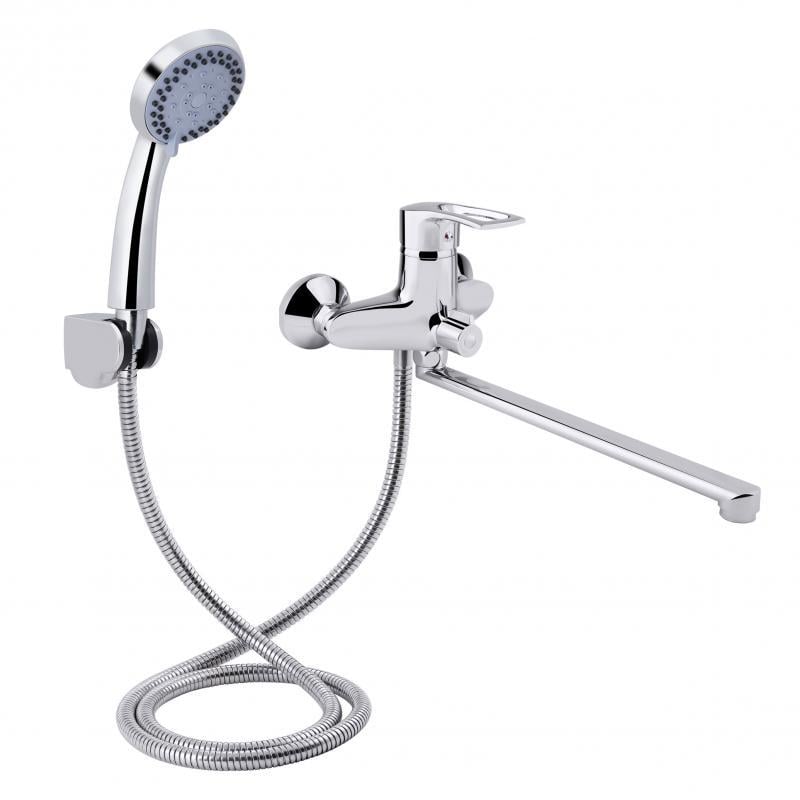 Смеситель для ванны QT Hansberg CRM 005 длинный излив New (k40)