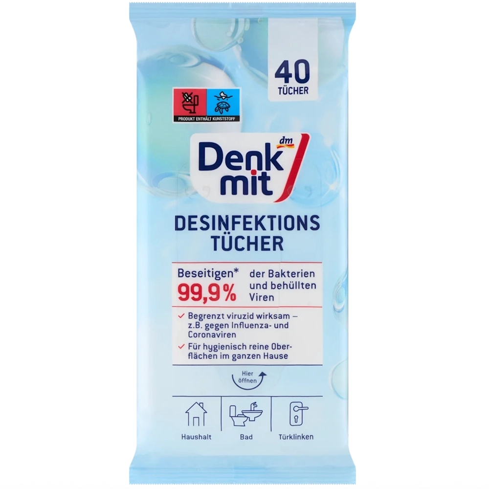 Салфетки влажные дезинфицирующие DenkMit 40 шт. (EPI-15102025-676)