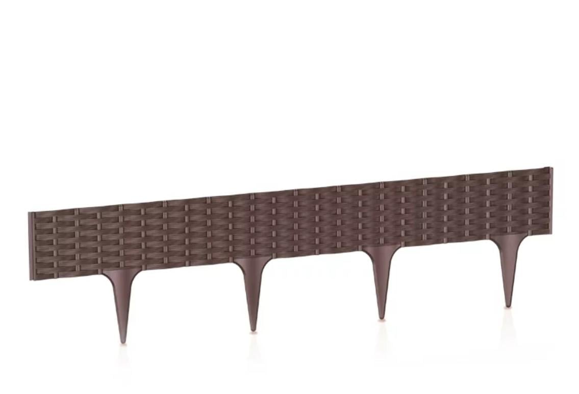 Бордюр садовий Prosperplast Garden Border 3,9 м Коричневий (IBRA-R222)