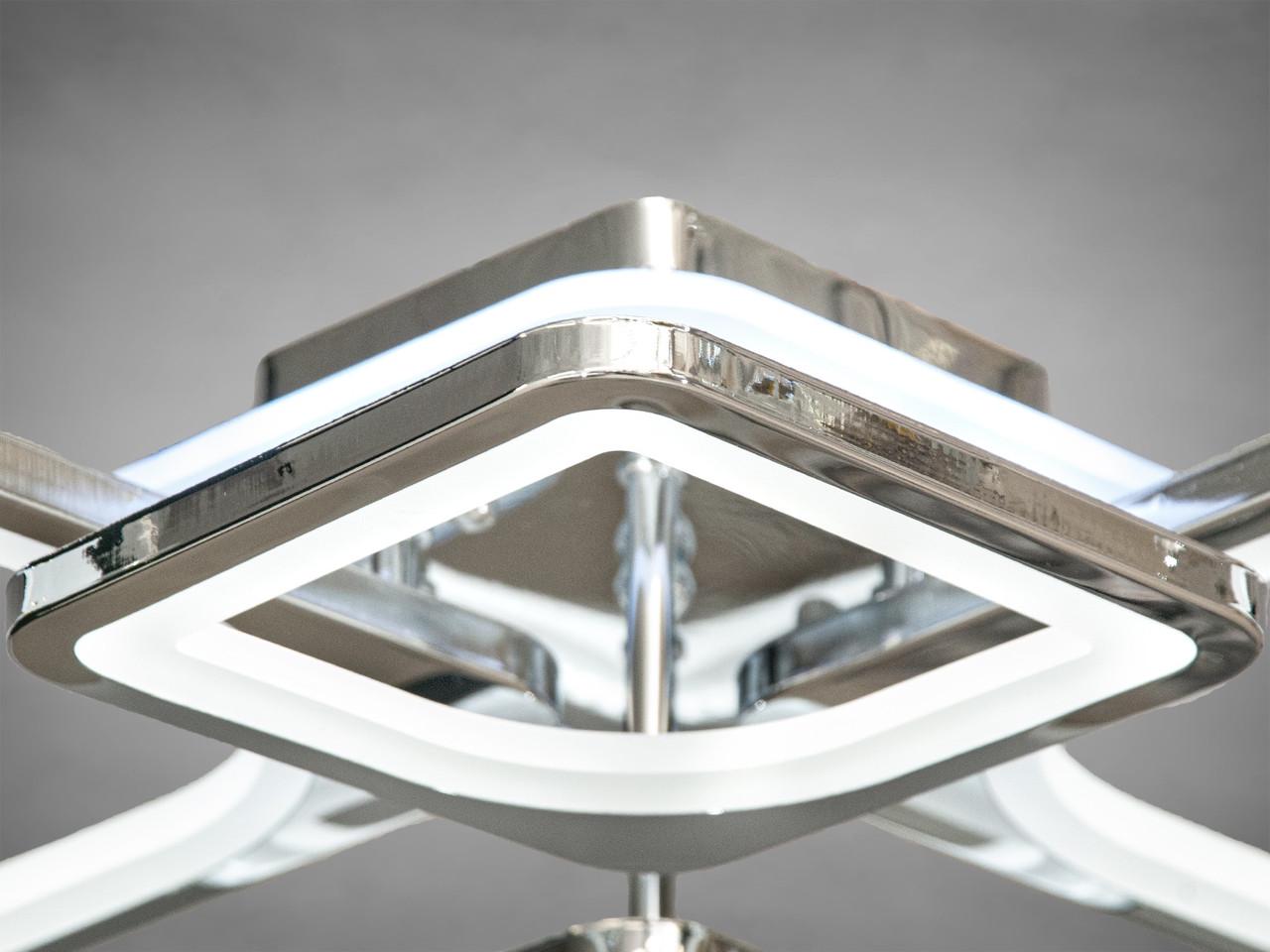 Люстра с пультом LED подсветкой и диммером 8060-2+2HR-LS 80W на 11 м2 Хром (1426291557) - фото 4 Люстра с пультом LED подсветкой и диммером 8060-2+2HR-LS 80W на 11 м2 Хром (1426291557) - фото 4