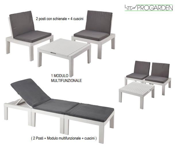 Набор-трансформер Progarden DUETTO 3в1 лежак/2 кресла и столик с подушками Белый (3584) - фото 2 Набор-трансформер Progarden DUETTO 3в1 лежак/2 кресла и столик с подушками Белый (3584) - фото 2
