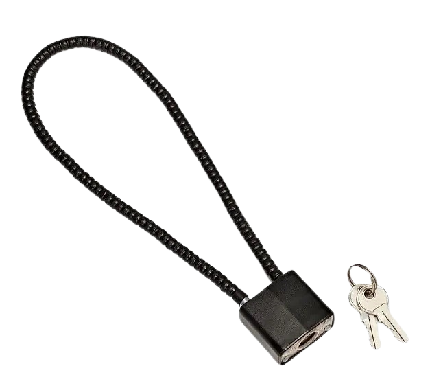 Замок навесной Solve с тросом 28 см Black (KT6009003) Замок навесной Solve с тросом 28 см Black (KT6009003)