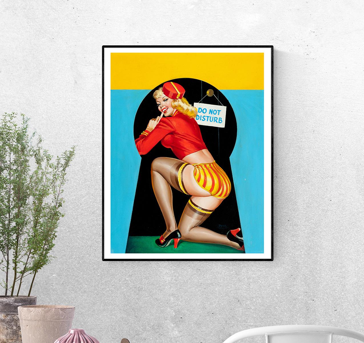 Постер Через замочную скважину Не беспокоить Питера Дрибена формат А-5 (pin_up0030029_Poster)