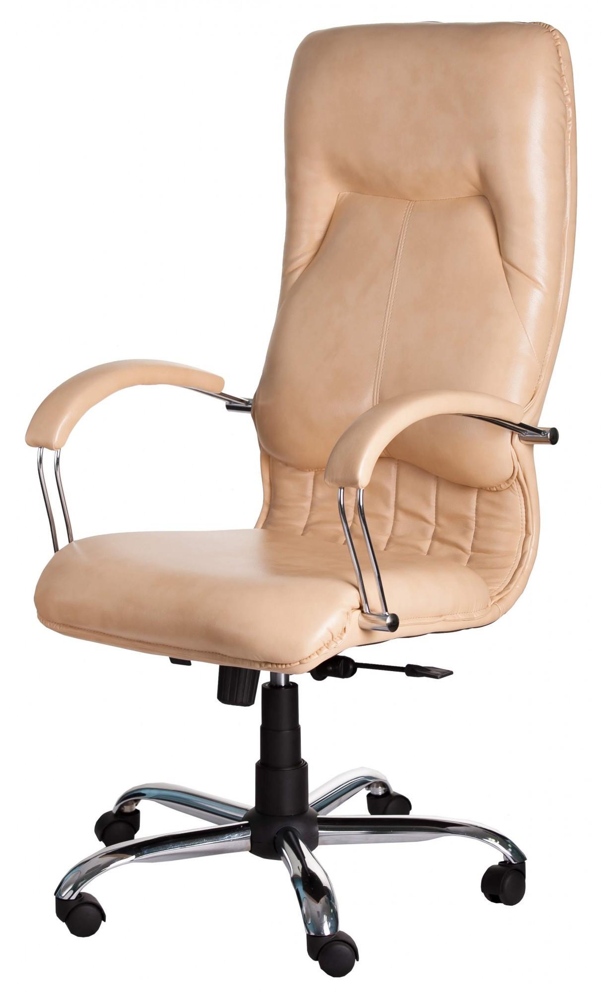 Кресло офисное компьютерное Nicosia Титан Vanilla Хром М2 AnyFix Бежевый