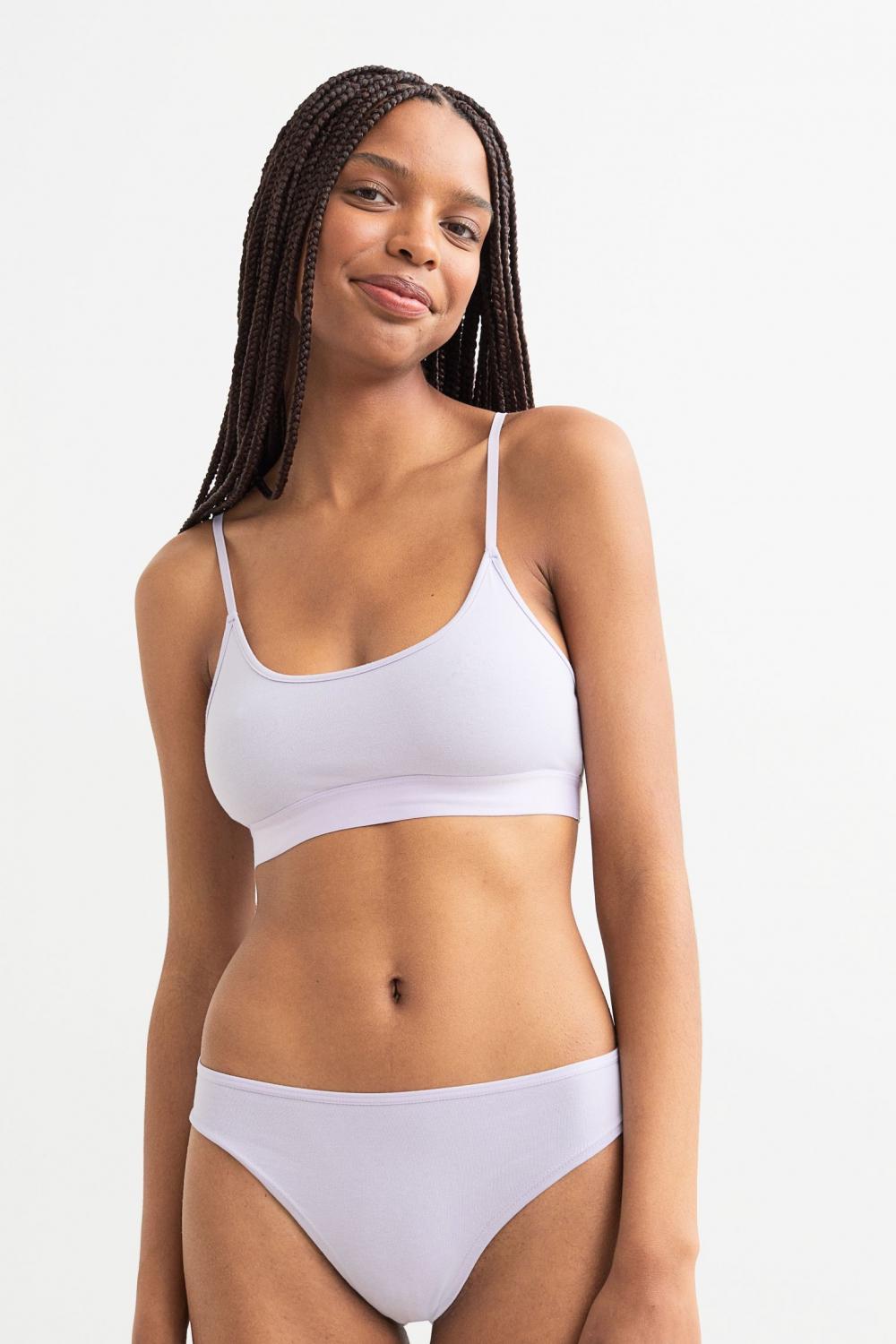 Трусики-слипы женские хлопковые H&M 1089865 S Белый (75196)