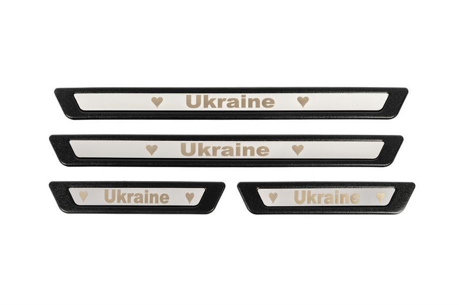Накладки на пороги Honda eNP1 Ukraine для Honda eNP1 пластик/сталь 4 шт. Хром (125799)