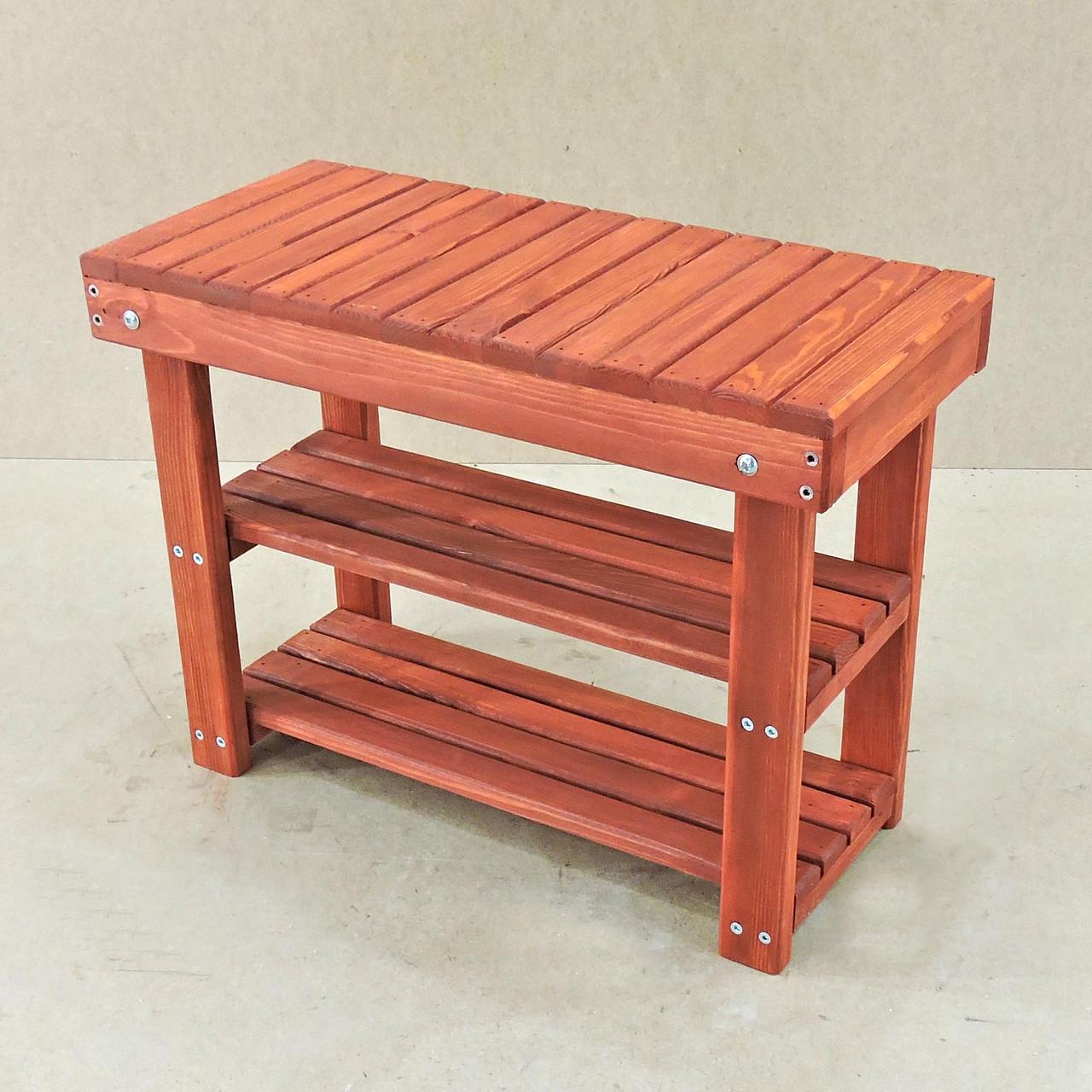 Полка для обуви из дерева Женева 70 Шафран (ПДО-070206)