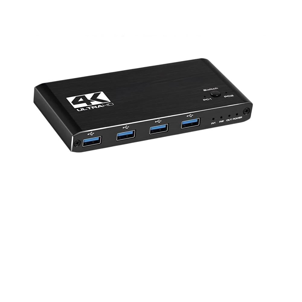Свитч KVM на 2 компьютера Addap KVMS-02 USB HDMI 4K 60Гц