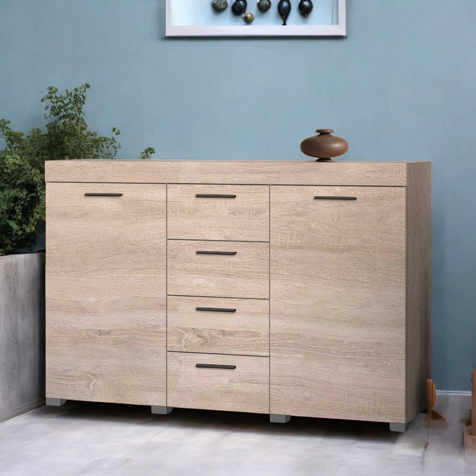 Комод з двома тумбами та висувними шухлядами Дуб Сонома (О-7б) - фото 1 Комод з двома тумбами та висувними шухлядами Дуб Сонома (О-7б) - фото 1