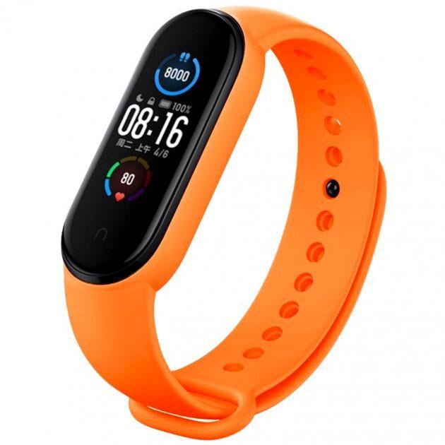 Силиконовый ремешок BeCover для Xiaomi Mi Smart Band 5/Mi Smart Band 6/Mi Smart Band 7 Apricot (707652)