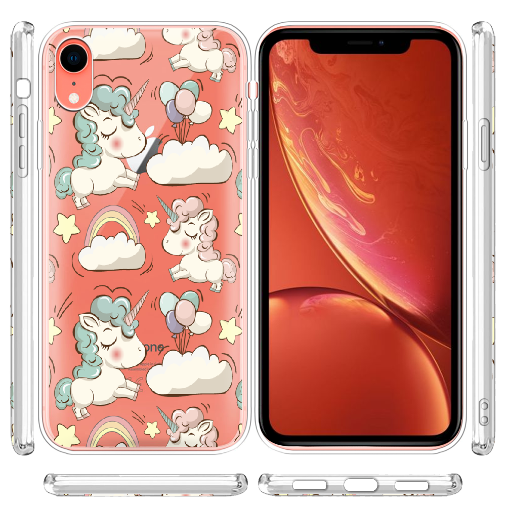 Чехол Boxface iPhone XR Unicorns Прозрачный силикон (35417-cc2-35417) - фото 3