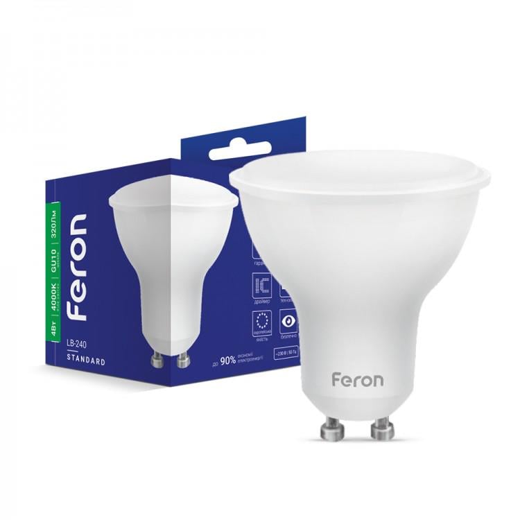 Лампа светодиодная Feron LB-240 4W GU10 4000K (25681)