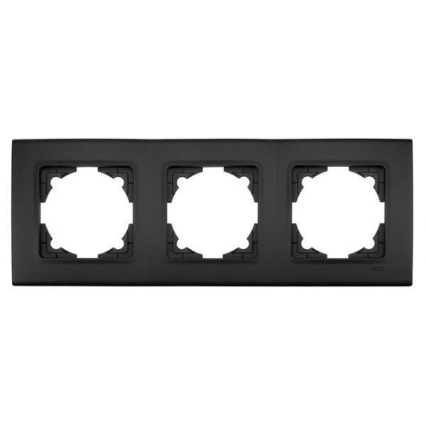 Рамка на 3 места Viko Linnera Life универсальная Черная ночь (90460818)