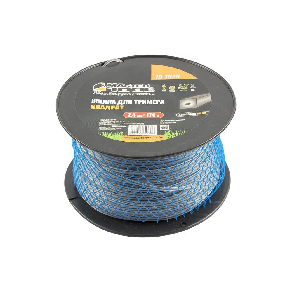 Леска для триммера MasterTool квадратная армированная 2,40 мм х 174 м (19-1925)