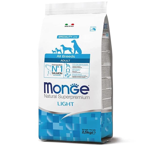 Корм для взрослых собак Monge Dog All breeds Light лосось 2,5 кг (27260429)