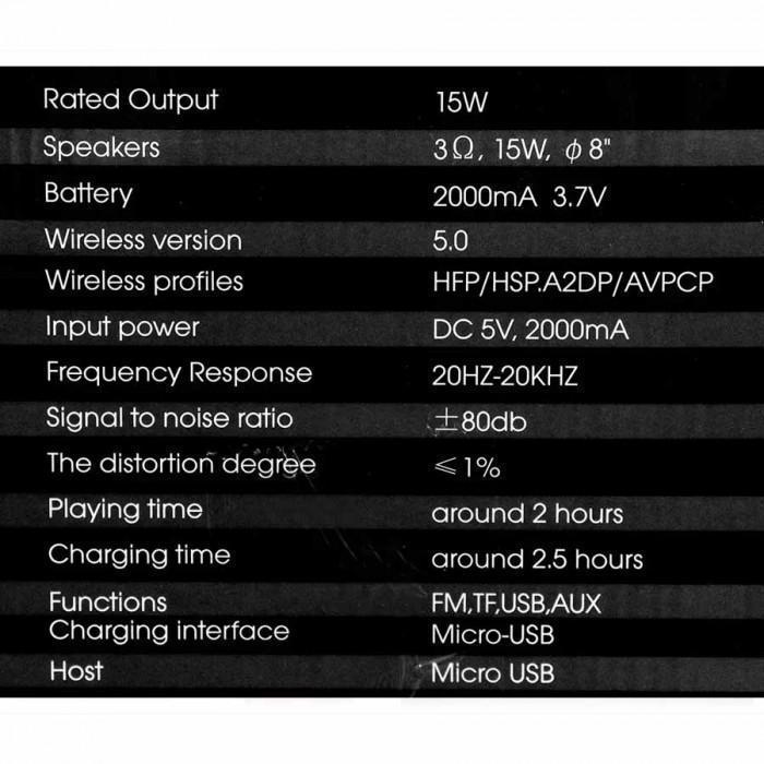 Портативная колонка Bluetooth Soonbox S8007 15 Вт Черный (21821464) - фото 4