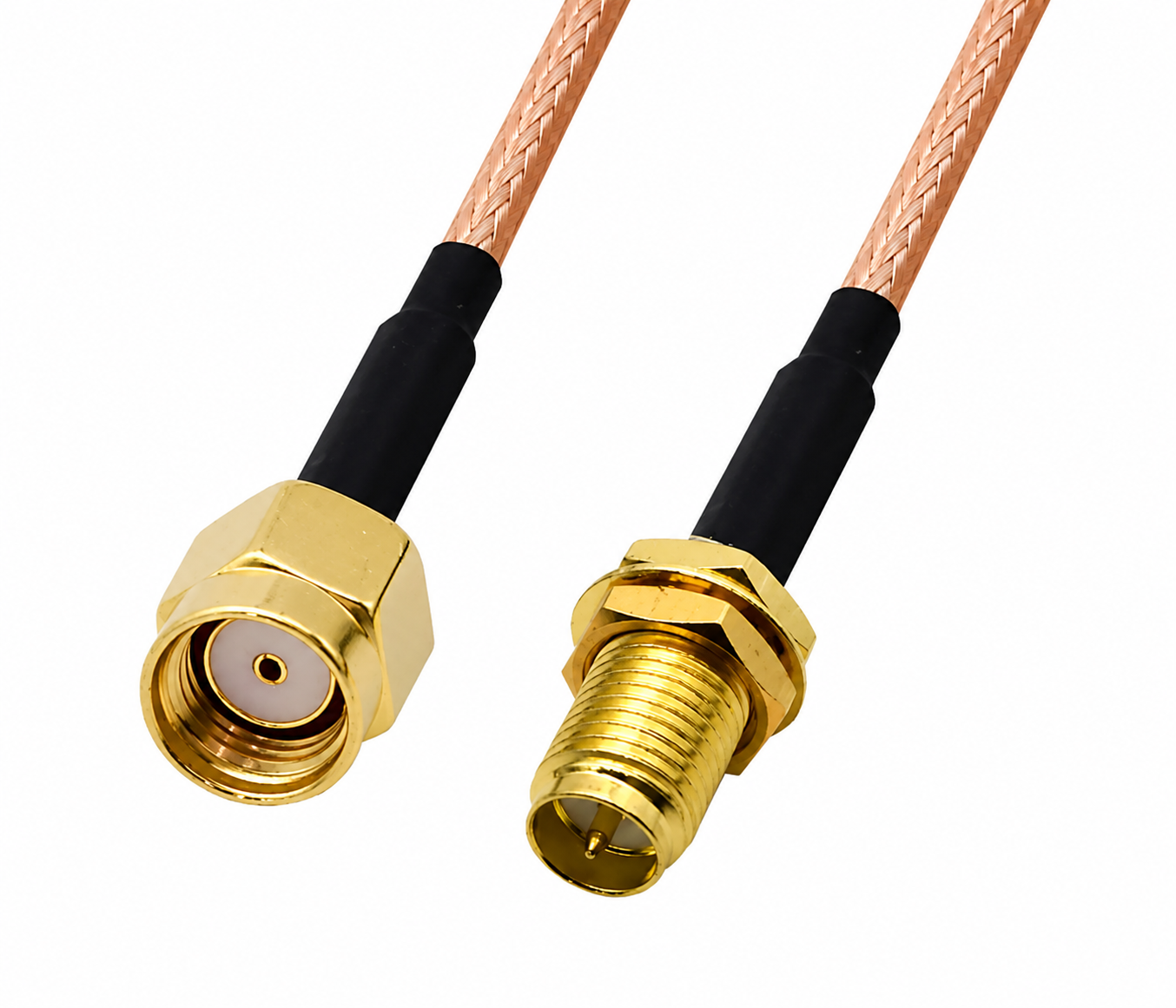 Пигтейл RP-SMA-Male to RP-SMA-Female прямой переходник с кабелем RG316 для антенн FPV 20 см (00-00029140)