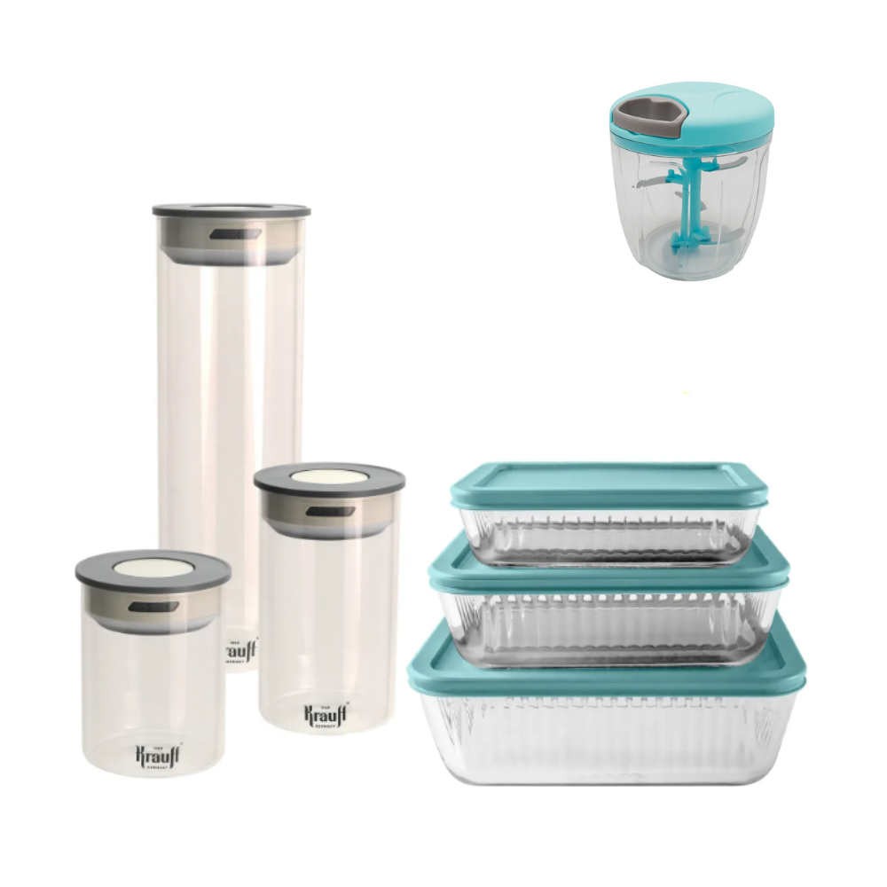Набор контейнеров для хранения с крышками Krauff Fresco с измельчителем Fusion (55-333-445)