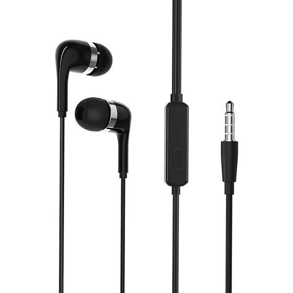 Наушники проводные вакуумные Borofone BM39 Refined с микрофоном 3,5 мм 1,2 м Черный (6931474716873)