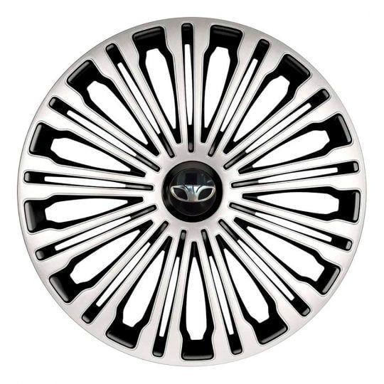 Ковпаки для коліс 4 Racing Volante Silver/Black R16 з логотипом Daewoo 4 шт. Ковпаки для коліс 4 Racing Volante Silver/Black R16 з логотипом Daewoo 4 шт.