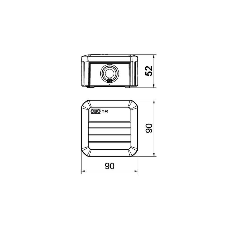 Распределительная коробка OBO bettermann Т40 наружная 7 герметичных вводов IP56 PP 90х90х52 мм Черный (2007464) - фото 2 Распределительная коробка OBO bettermann Т40 наружная 7 герметичных вводов IP56 PP 90х90х52 мм Черный (2007464) - фото 2