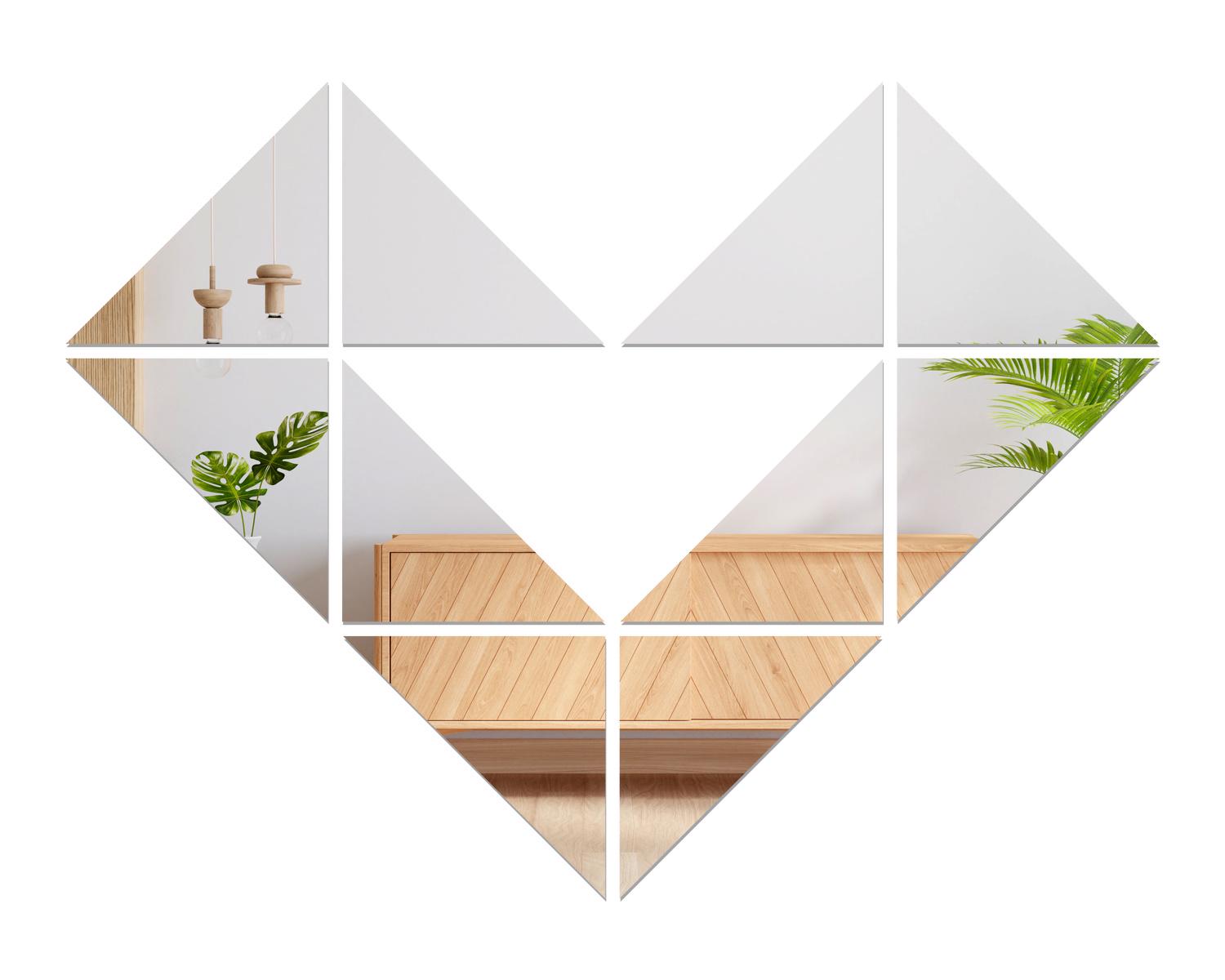 Плитка зеркальная треугольник La Mir 20х20 см (triangle20)