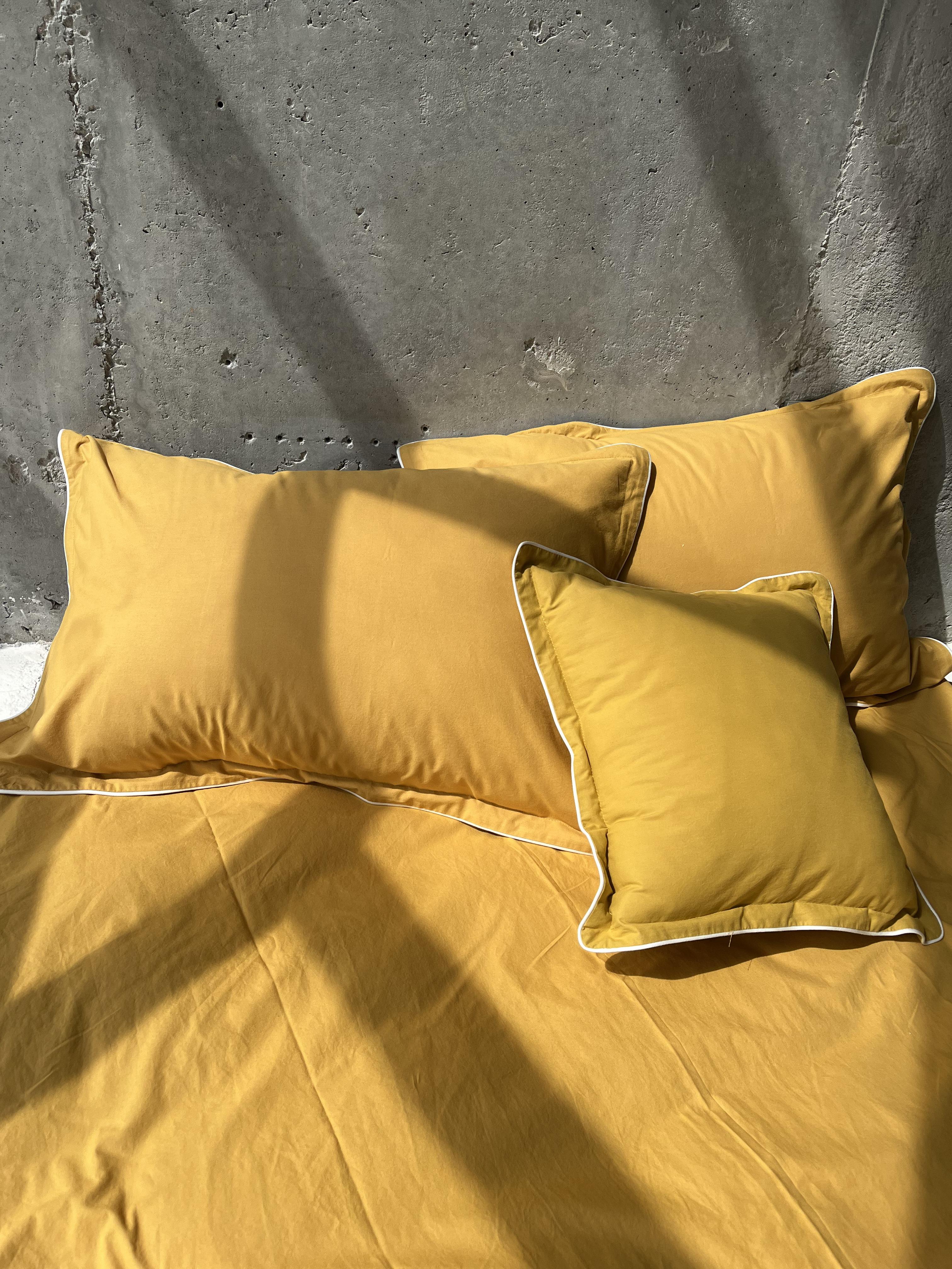 Комплект постельного белья White Dream полуторный 155х215 см вареный хлопок Охра (2006/2) - фото 3 Комплект постельного белья White Dream полуторный 155х215 см вареный хлопок Охра (2006/2) - фото 3