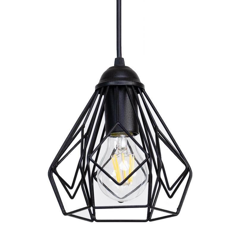 Люстра подвесная лофт Atmolight Bevel P165 (1324) на одну лампу Черный