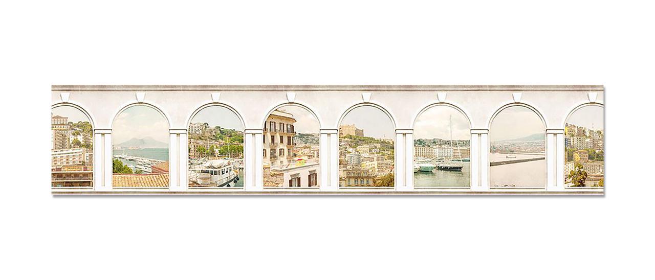 Кухонный фартук Белые арки из самоклеющейся виниловой пленки 60х300 см Бежевый Кухонный фартук Белые арки из самоклеющейся виниловой пленки 60х300 см Бежевый