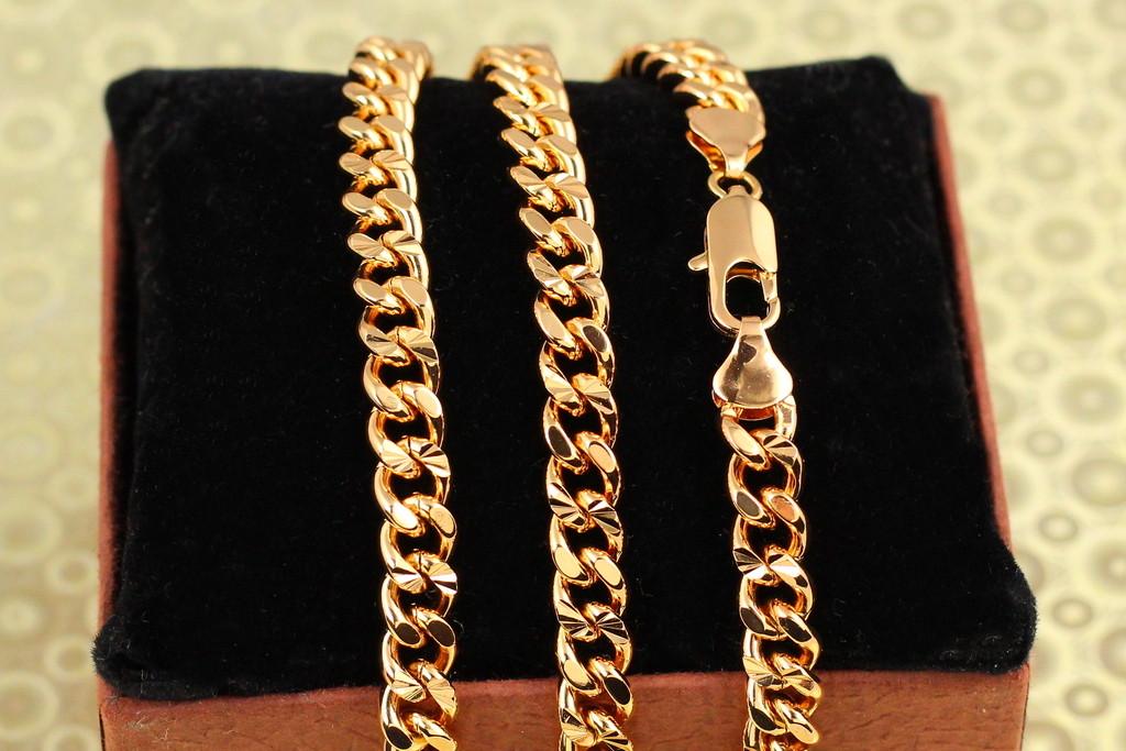 Цепь Xuping Jewelry панцирная гурмета 45 см 7 мм Золотистый (2525722678)