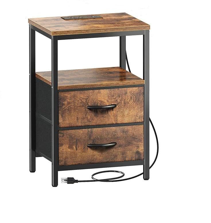 Тумба приліжкова з розетками та USB (355)