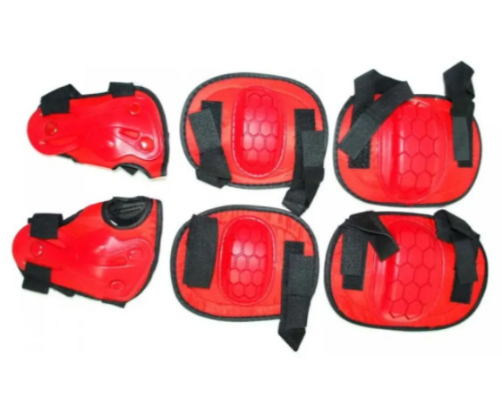 Детский комплект для защиты SUNROZ Kids Protector колен/локтей/запясти во время катания Красный (SUN8644)